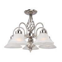 MDA Geneva 5 Light Pendant Satin Chrome