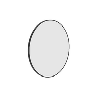 Ablaze Georgia Round Black Framed Mirror