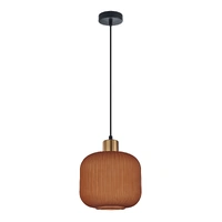 CLA Lighting Gomitas Translucent Glass Pendant Light Terracotta