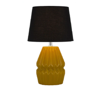 Telbix Greet Butterscotch and Black Ceramic Table Lamp