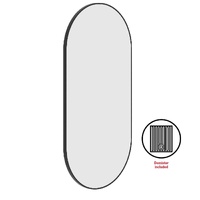 Thermogroup Ablaze Havana 500 x 1000mm Pill Black Framed Mirror with Demister