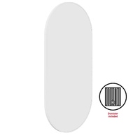 Thermogroup Ablaze Havana 500 x 1000mm Pill White Framed Mirror with Demister