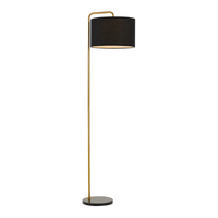 Telbix Ingrid Gold and Black Marble Floor Lamp