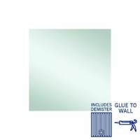 Thermogroup Ablaze Jackson 900 x 900mm Square Glue-to-Wall Mirror with Demister