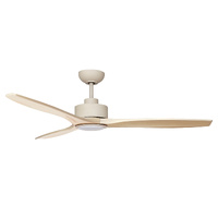 Fanco EarthFirst Wynd 52" DC Ceiling Fan with LED Light – Ecru with Timber Blades