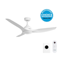 Fanco Horizon 52" High Airflow DC Ceiling Fan with Wall Control & Smart Remote White