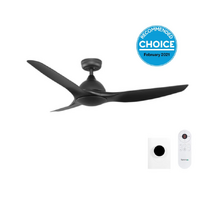 Fanco Horizon 52" High Airflow DC Ceiling Fan with Wall Control and Smart Remote Black 