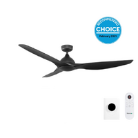 Fanco Horizon 64"High Airflow DC Ceiling Fan with Wall Control and Smart Remote Black 
