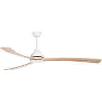 Fanco Sanctuary XL 86" DC Ceiling Fan White with Natural Timber Blades