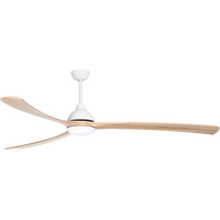 Fanco Sanctuary XL 86" DC Ceiling Fan with 20W CCT LED Light White & Natural Timber