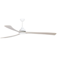 Fanco Sanctuary XL 92" DC Ceiling Fan White with Whitewash Timber Blades