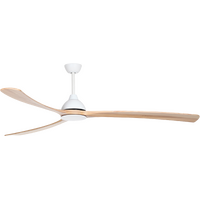 Fanco Sanctuary XL 92" DC Ceiling Fan White with Natural Timber Blades