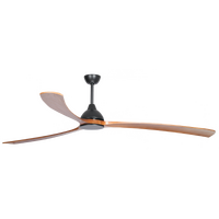 Fanco Sanctuary XL 92" DC Ceiling Fan Black with Teak Timber Blades
