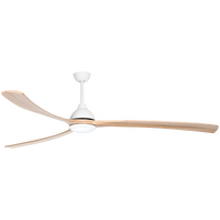 Fanco Sanctuary XL 92" DC Ceiling Fan with 20W CCT LED Light White & Natural Timber