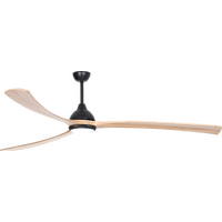 Fanco Sanctuary XL 92" DC Ceiling Fan with 20W CCT LED Light Black & Natural Timber