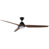 Fanco Infinity-iD DC 64" Ceiling Fan with LED Light Black with Spotted Gum Blades
