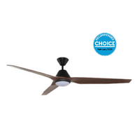 Fanco Infinity-iD DC 64" Ceiling Fan with LED Light Black with Spotted Gum Blades