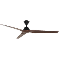 Fanco Infinity-iD DC 64" Ceiling Fan with Wall Control & Remote/Smart Black with Spotted Gum Blades