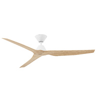 Fanco Infinity-iD V3 DC 60" White Beechwood Ceiling Fan with Remote No Light