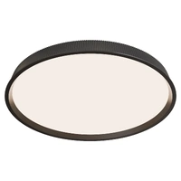 Calibo Kinglet 630mm Black 56W Tri Colour LED Ribbed Ceiling Light
