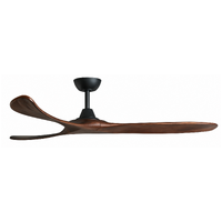 ThreeSixty Kirra 60 Inch DC Ceiling Fan Black with Walnut Blades