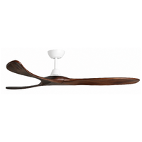 ThreeSixty Kirra 60 Inch DC Ceiling Fan White with Walnut Blades