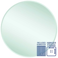 Thermogroup Ablaze Kent 900mm Round Hanger Mount 18mm Bevel Edge Mirror with Demister