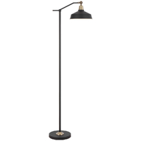 Telbix Kylan Matt Black Adjustable Floor Lamp