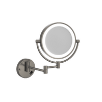 Ablaze L155CSMCBN 1&5x Magnification Brushed Nickel Mirror with Light