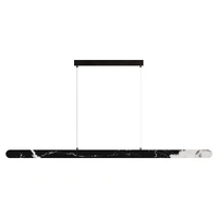 Calibo Lanner 1500mm Black Marble 36W Tri Colour LED Linear Pendant Light