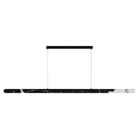Calibo Lanner 2000mm Black Marble 46W Tri Colour LED Linear Pendant Light
