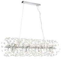 Telbix Lerida 12 Light Rectangular Pendant Chrome