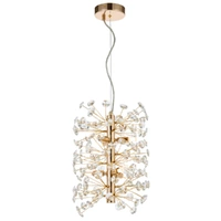 Telbix Lerida 6 Light Vertical Pendant Gold