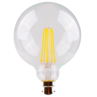 SAL 8W LED Spherical G125 Clear BC Dimmable 2700K