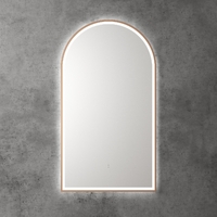 Aulic Canterbury 500mm Brushed Nickel Tri Colour Dimmable LED Bathroom Mirror