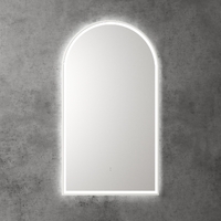 Aulic Canterbury 500mm Matte White Tri Colour Dimmable LED Bathroom Mirror