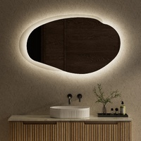 Aulic Evanston LED Mirror 1300mm Matte Grey Backlit