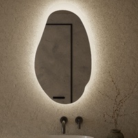 Aulic Evanston LED Bathroom Mirror 530mm Matte White Backlit