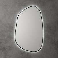 Aulic Tarcoola LED Bathroom Mirror Matte Black Frame 550mm