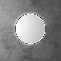 Aulic Windsor 703mm Matte Black Tri Colour Dimmable LED Bathroom Mirror