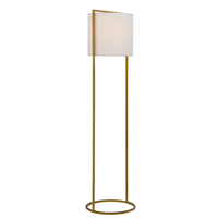 Telbix Loftus Antique Gold and Ivory Farmhouse Floor Lamp