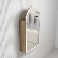 Aulic Canterbury Frameless LED Shaving Cabinet Carita Timber 500mm