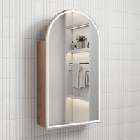 Aulic Canterbury Frameless LED Shaving Cabinet Mia Timber 500mm