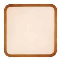 Telbix Lyric 40cm 24W 3CCT Square LED Oyster Light Teak