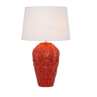 Telbix Madrid Ceramic Table Lamp Red