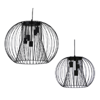 Oriel Malo Multi Light Wire Pendant Black