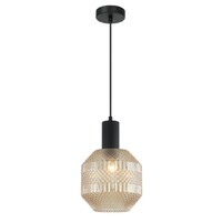 CLA Maraca Amber Glass Jar Pendant Light