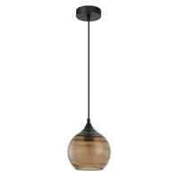 CLA Marbre Amber Wavy Glass Wine Glass Pendant Light