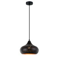 CLA Marrakesh Black Champagne Glass Pendant Light with Gold Interior