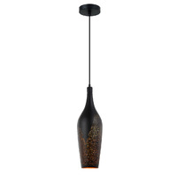CLA Marrakesh Black Bottle Pendant Light with Gold Interior